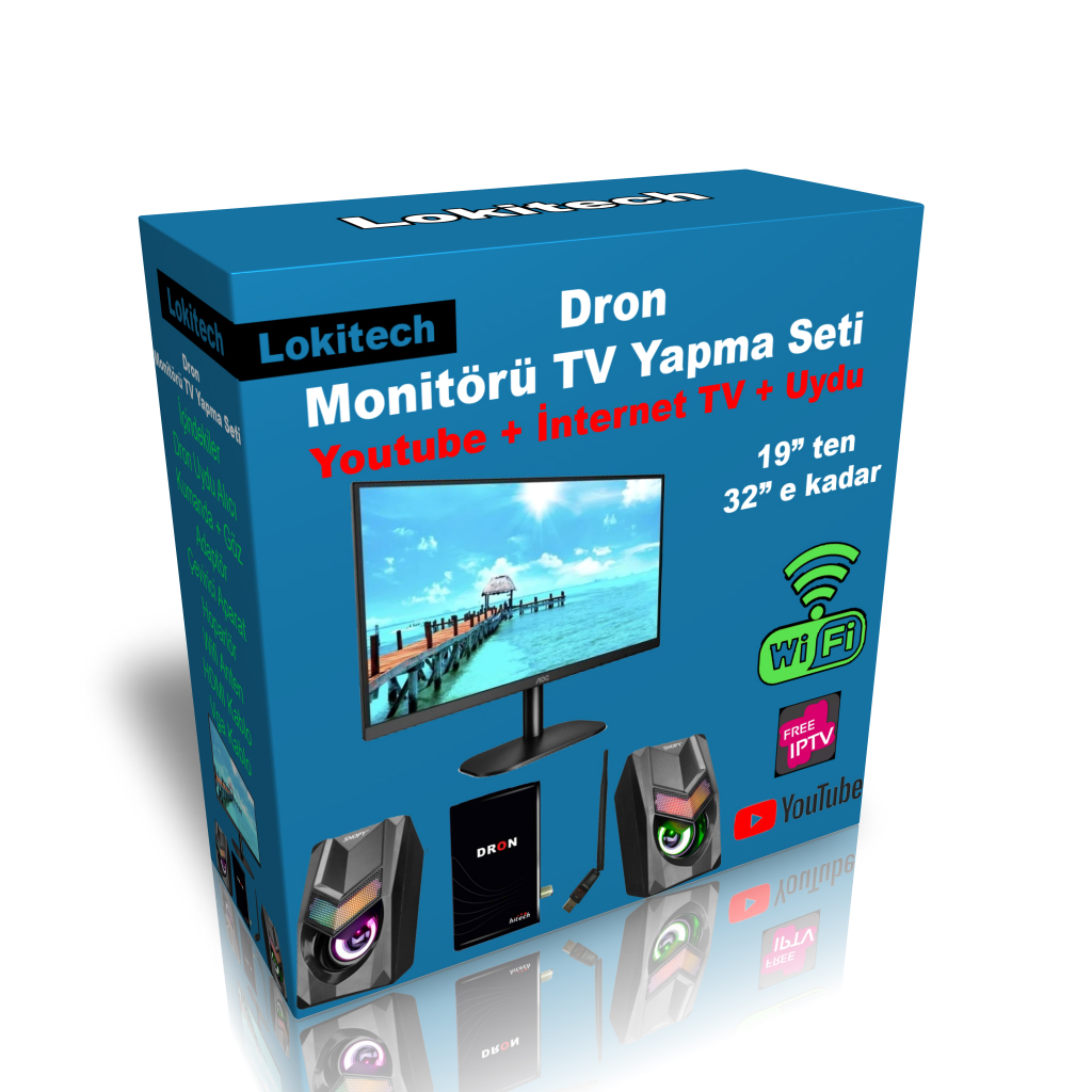 Dron Monitörü TV Yapmak İçin Set Wifi Youtube Türksat 5B TKGS