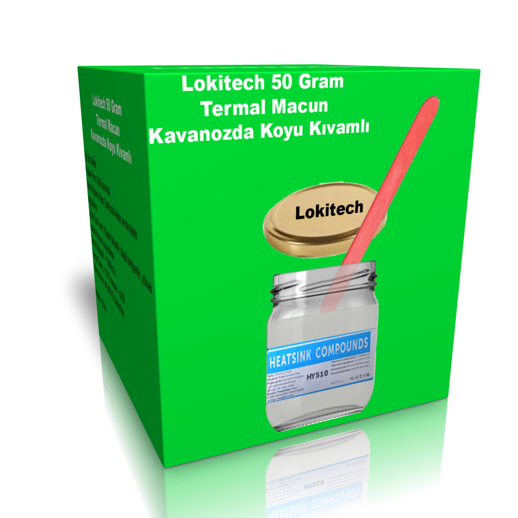 LokiTech Hy51g Termal Macun 50 gram Kavanoz Termal Silikon Işlemci Silikonu Işlemci Macunu