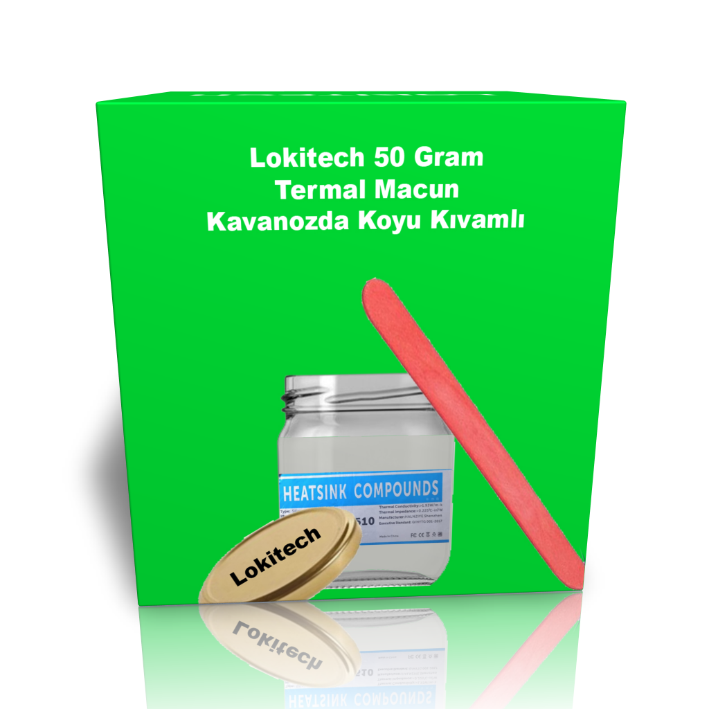 LokiTech Hy51g Termal Macun 50 gram Kavanoz Termal Silikon Işlemci Silikonu Işlemci Macunu