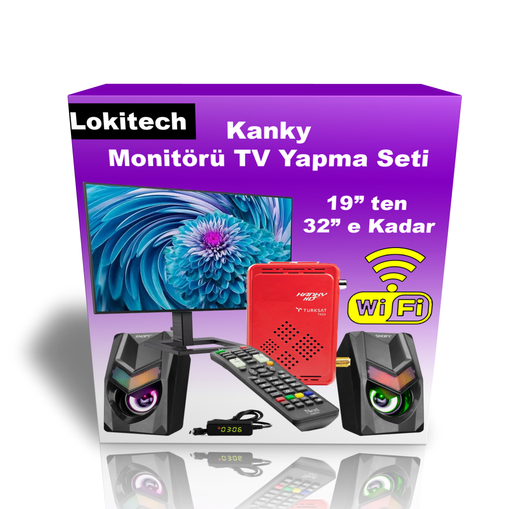 Kanky Monitörü TV Yapmak İçin Set Wifi Youtube Türksat 5B TKGS