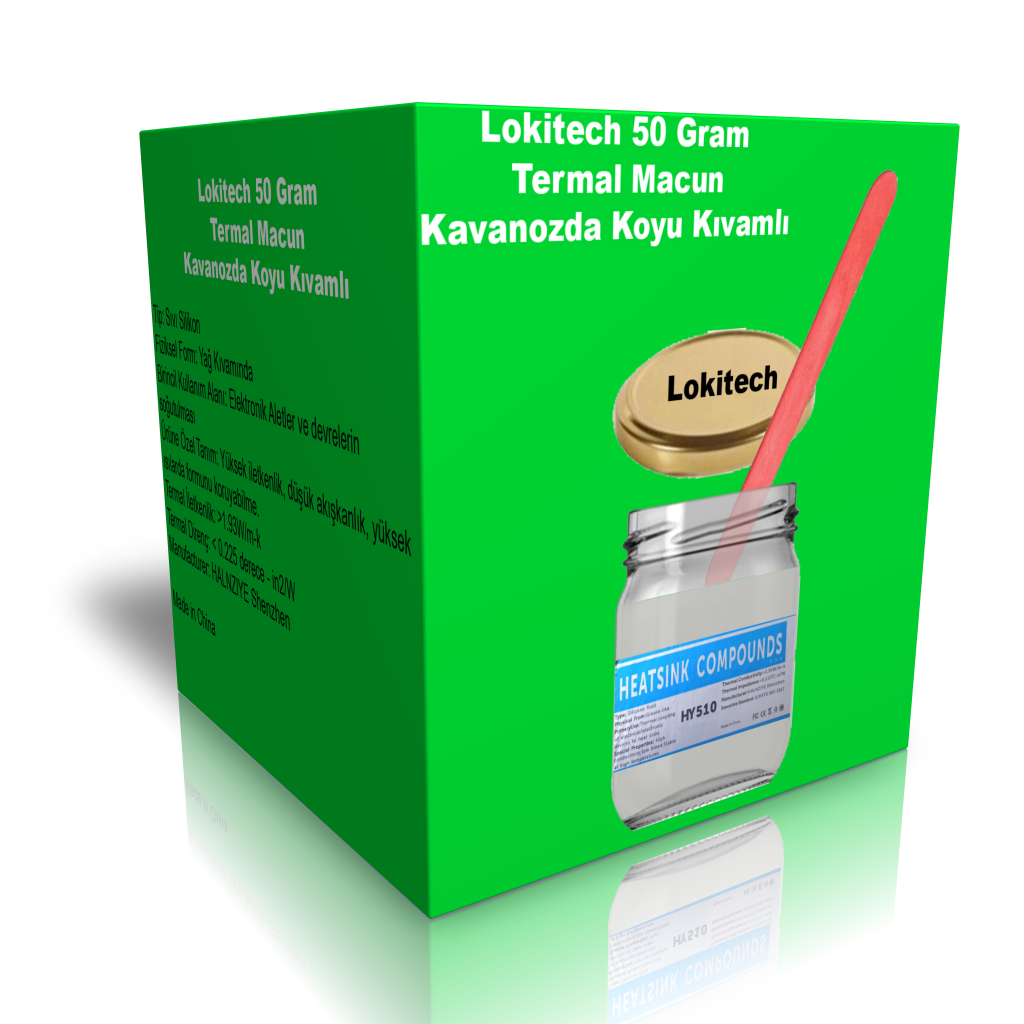 LokiTech Hy51g Termal Macun 50 gram Kavanoz Termal Silikon Işlemci Silikonu Işlemci Macunu