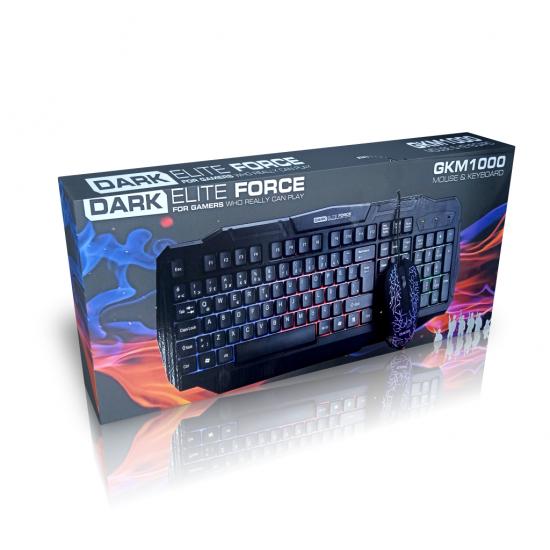 Dark Elite RGB Işıklı Oyuncu Klavye Mouse Set Gaming Klavye Mouse Seti