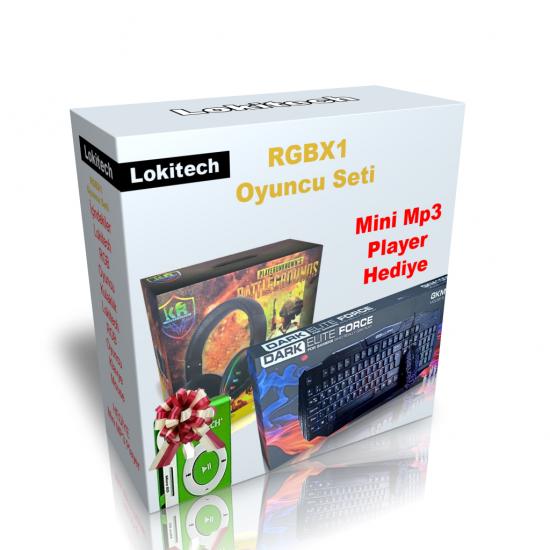 RGBX1 Oyuncu Seti Klavye Mouse ve Kulaklık Seti Gaming Seti