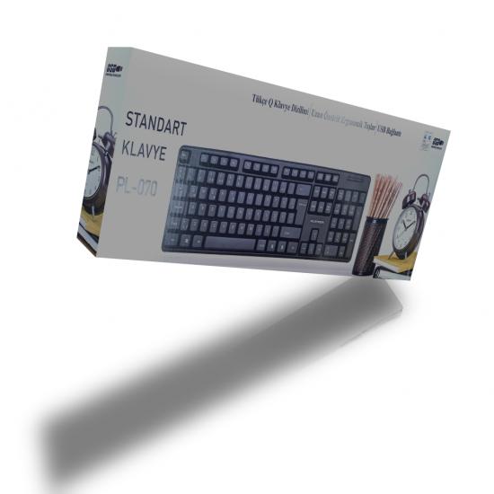 PL-070 USB Q Klavye Bilgisayar Klavyesi USB Klavye
