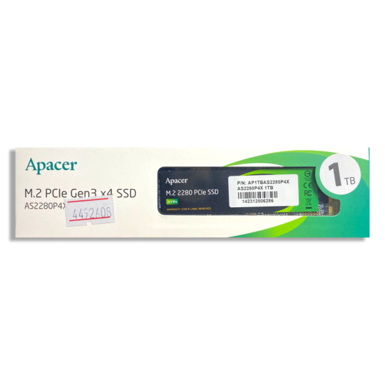 APACER AS2280P4U SSD 1TB M.2 PCIE GEN3 X4 NVME 3500/3000MB/s