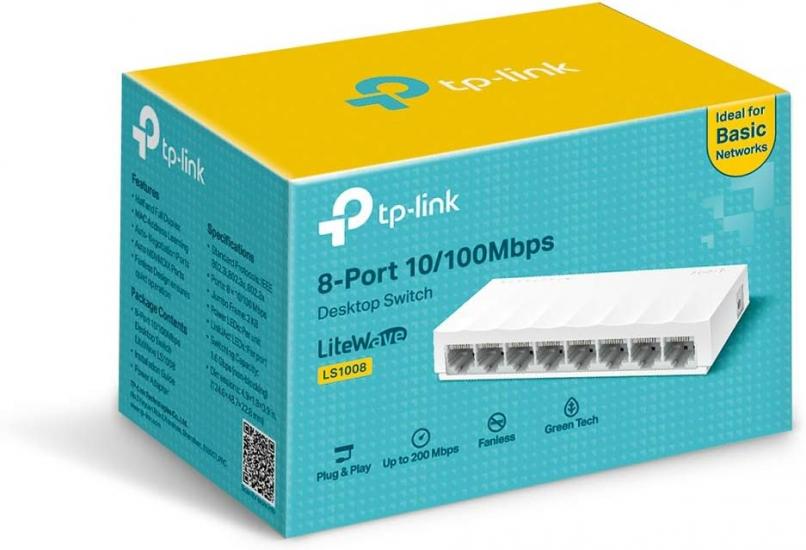 TP - Link Masaüstü  8 Port LS1008 10/100Mbps,