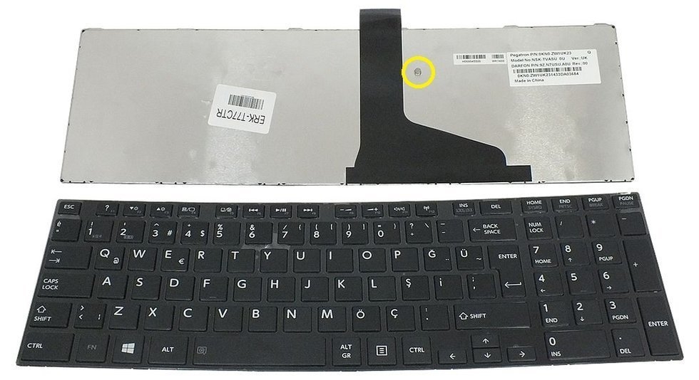 Toshiba Satellite C850-F23L C850-G1K C850-G2K Klavye Tuş Takım Siyah